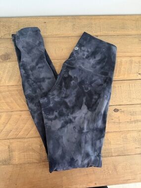 lululemon athletica Black Tie-Dye High-Rise Leggings